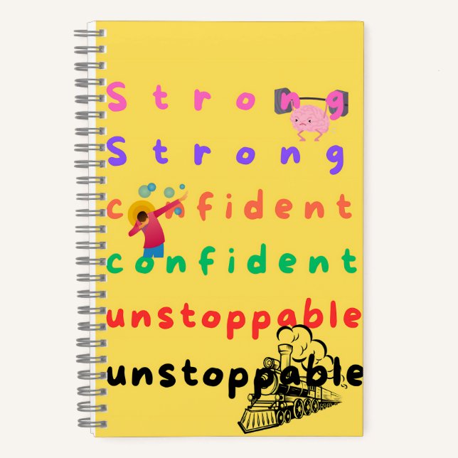 Strong Confident Unstoppable : MotivationaL Notebook (Front)