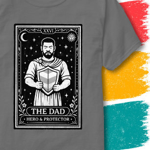 Strong Dad Father Protector Celestial Tarot Art T-Shirt