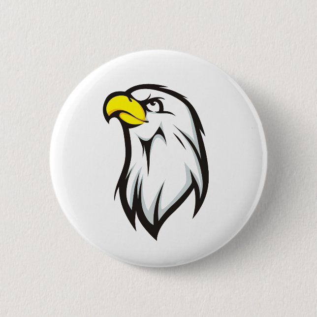 Strong Eagle 2 Inch Round Button (Front)