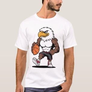 Strong Eagle Basketball Mascot Logo Design Vector T-Shirt
