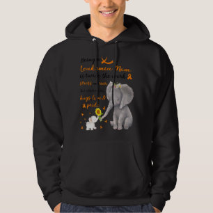 Strong Elephant Leukaemia Mom Twice The Love Hoodie