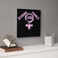 Strong Female Lead Feminist Empowerment Quote Logo