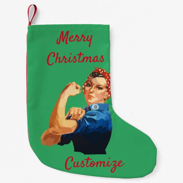 Strong Feminist Thunder_Cove  Small Christmas Stocking (Front)