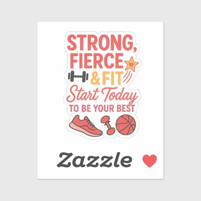  Strong & Fit | Motivational Sports Stickers  (Sheet)