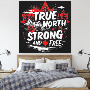 Strong Free True North Canvas Print