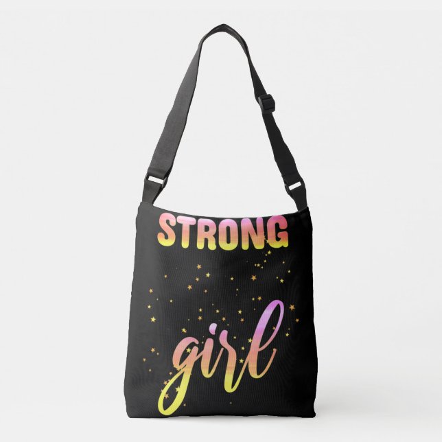 Strong Girl Pastel Star Crossbody Bag (Front)