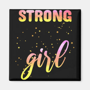 Strong Girl Pastel Star Magnet