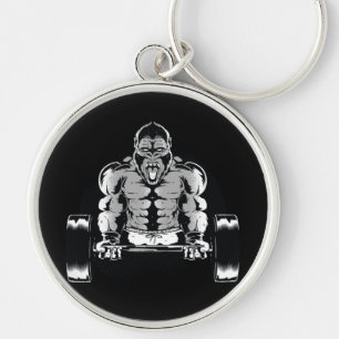Strong Gorilla Pumps Muscles Keychain