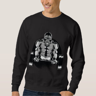 Strong Gorilla Pumps Muscles Sweatshirt