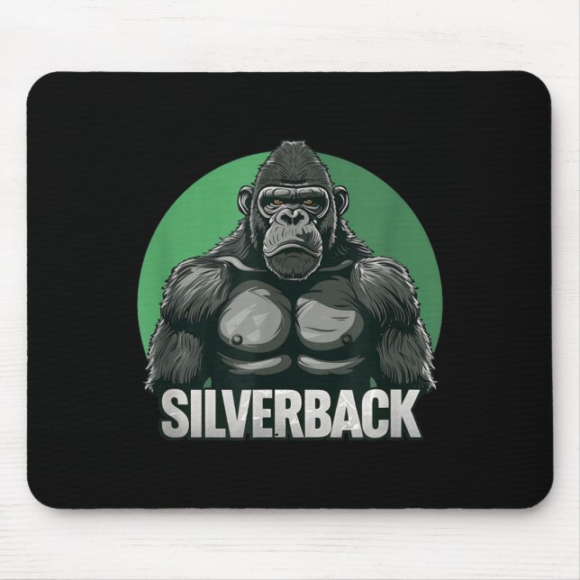 Strong Gorilla Silverback For Monkey Lovers  Mouse Pad (Front)
