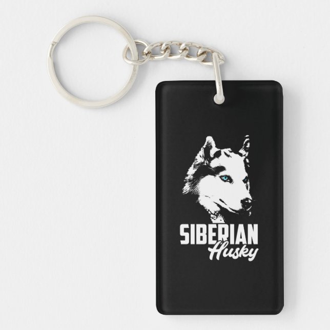 Strong Husky Siberian Keychain (Front)