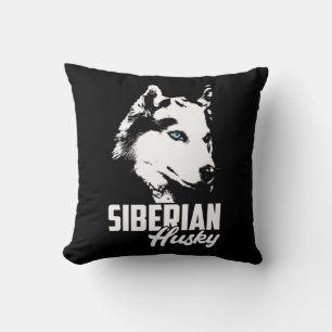 Strong Husky Siberian Throw Pillow