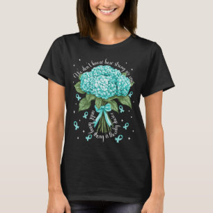 Strong Hydrangea Cervical Cancer Awareness T-Shirt