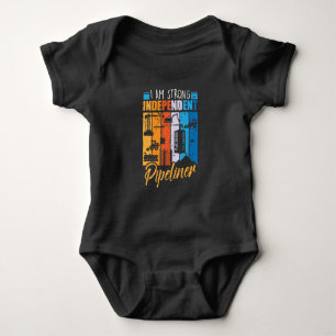 Strong Independent Pipeliner Funny Pipefitter Baby Bodysuit