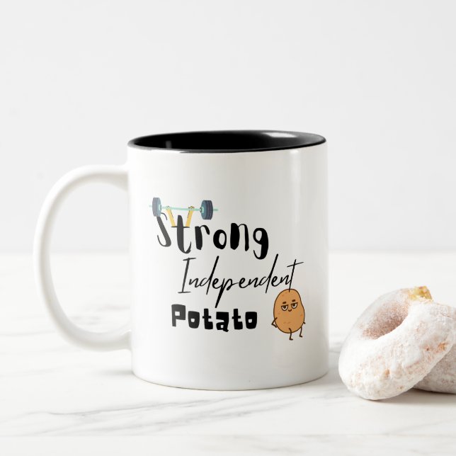 strong independent potato Mug (With Donut)