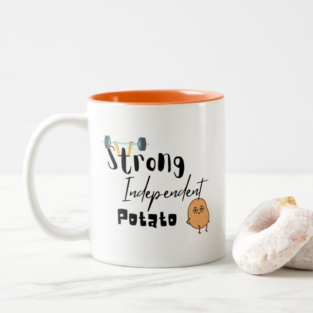 strong independent potato Mug (With Donut)