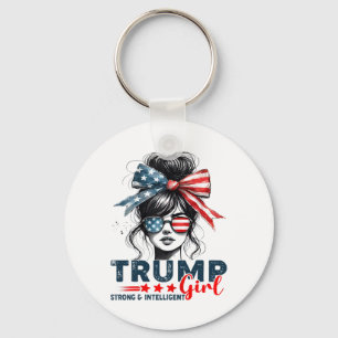 Strong Intelligent Women For Trump Girl Mega Keychain