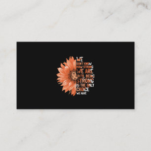 Strong Is The Only Choice Uterine Cancer Awareness Business Card