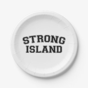 Strong Island, NYC, USA Paper Plate