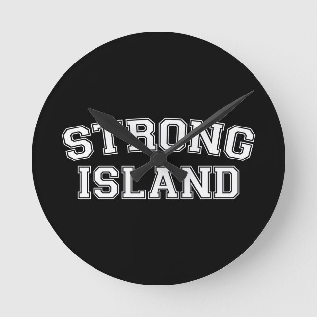 Strong Island, NYC, USA Round Clock (Front)