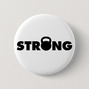 STRONG - Kettlebell Workout Motivational 2 Inch Round Button