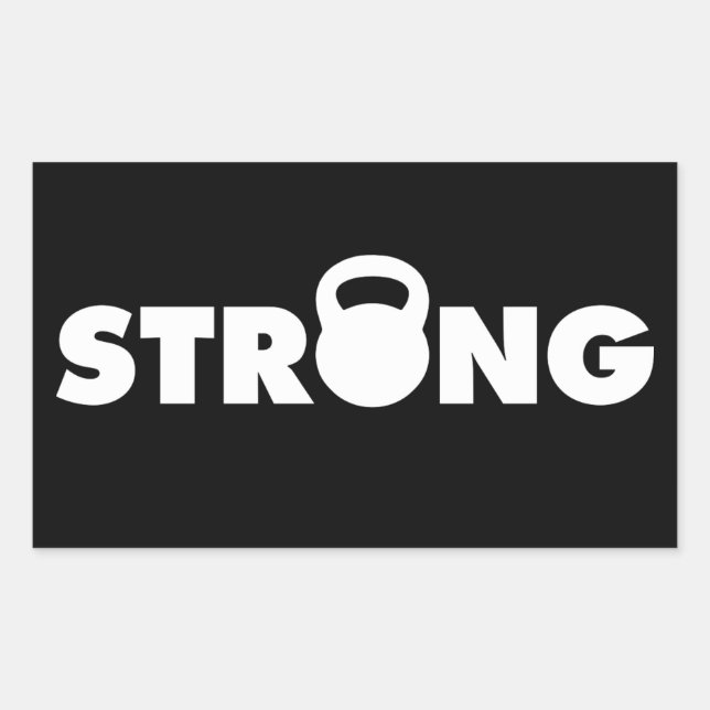 STRONG - Kettlebell Workout Motivational Sticker (Front)