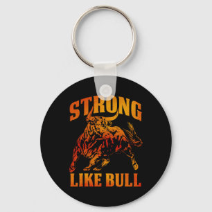 Strong Like A Bull Powerlifting Bodybuilding 11  Keychain