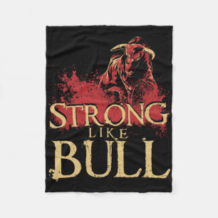 Strong Like A Bull Powerlifting Bodybuilding 1  Fleece Blanket