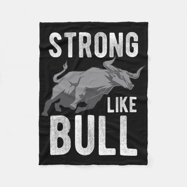 Strong Like A Bull Powerlifting Bodybuilding 4  Fleece Blanket (Front)