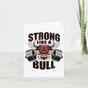 Strong Like A Bull Powerlifting Bodybuilding 5  Card