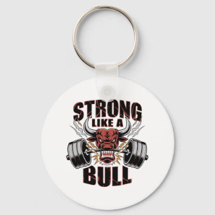 Strong Like A Bull Powerlifting Bodybuilding 5  Keychain
