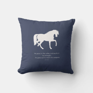Strong like a Horse Throw Pillow