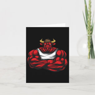 Strong Like Bull Bodybuilding Card