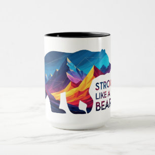 Strong Lile a Bear Colorful Outdoors Mug
