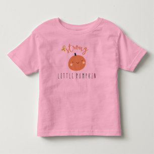 strong little pumpkin childhood cancer toddler t-shirt