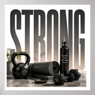 Strong Luxury Fitness Editorial Graphic Poster