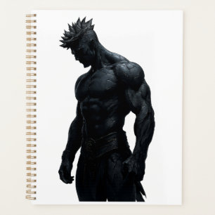 Strong Masculine Black Sculpture Art Planner