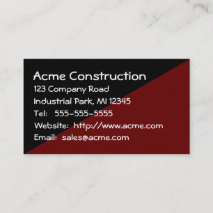 Strong Masculine No Frills Brown and Black Plain Business Card