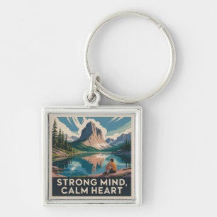 Strong Mind, Calm Heart Keychain