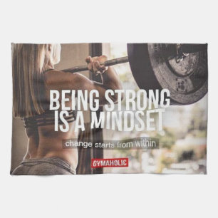 Strong Mindset - Women's Fitness Inspirational Kitchen Towel