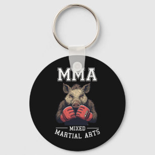 Strong Mma Wild Boar - Thai Boxing Cage Fighting Keychain