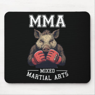 Strong Mma Wild Boar - Thai Boxing Cage Fighting Mouse Pad
