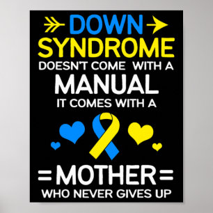 Strong Mom Of Down Syndrome Awareness Mom Poster