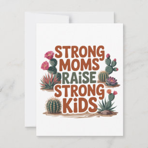 Strong Moms Raise Strong Kids Thank You Card