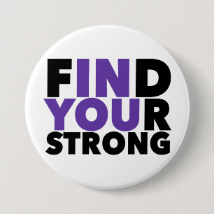 Strong Motivational Quote 3 Inch Round Button