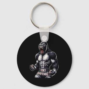 Strong Muay Thai Gorilla - Thai Boxing And Fightin Keychain