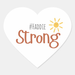 strong #name childhood cancer personalized Sticker