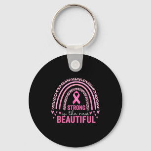 Strong New Beautiful Breast Cancer Design Keychain