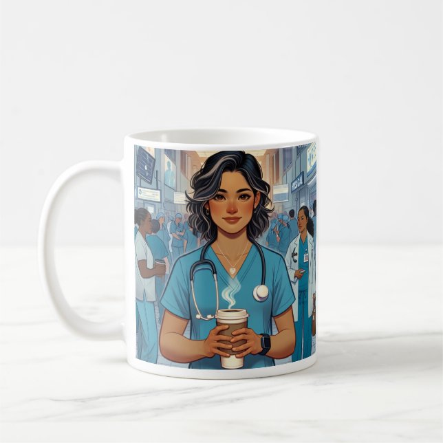 Strong Nurse Coffee Mug – Hospital Hero Edition (Gauche)