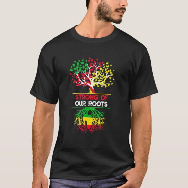 Strong Of Our Roots Pride Black History Month Men  T-Shirt (Front)